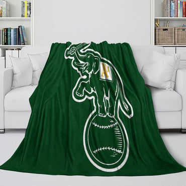 Oakland Athletics Blanket Flannel Throw Room Decoration (Online Order Only)