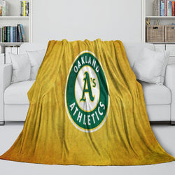 Oakland Athletics Blanket Flannel Throw Room Decoration (Online Order Only)