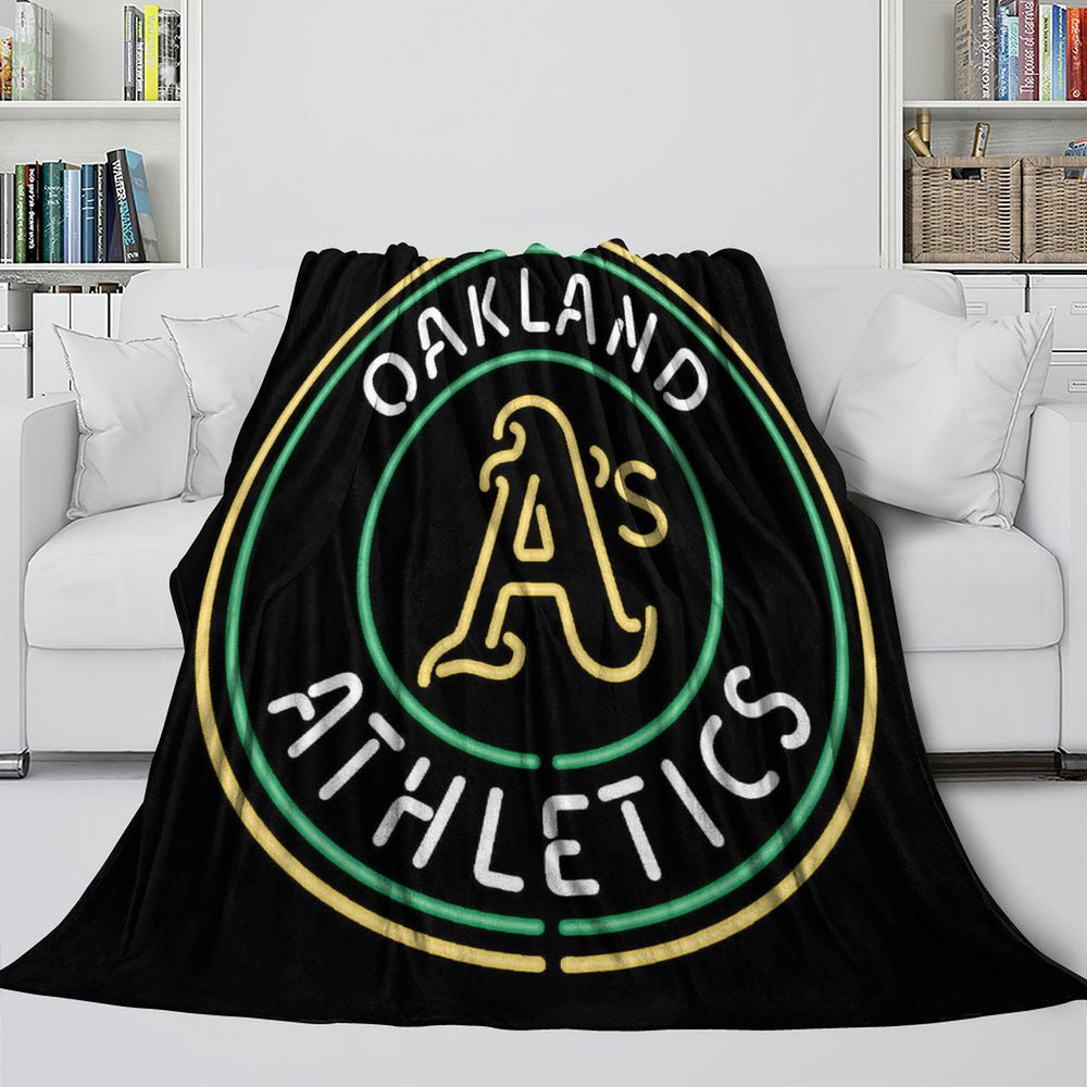 Oakland Athletics Blanket Flannel Throw Room Decoration (Online Order Only)