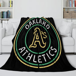 Oakland Athletics Blanket Flannel Throw Room Decoration (Online Order Only)