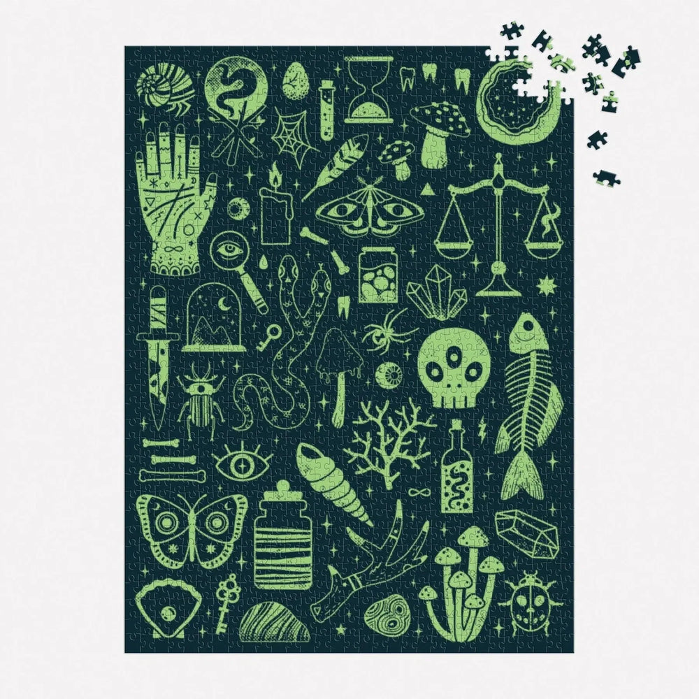 Occult & Curious 1000 Piece Glow in the Dark Jigsaw Puzzle Galison (ONLINE ORDER ONLY)