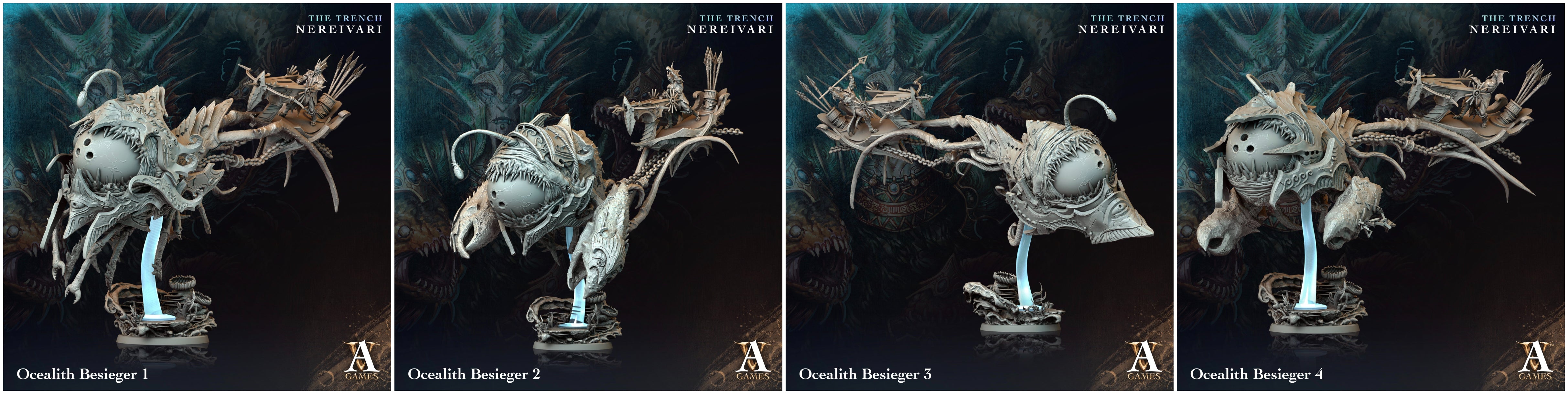 3D Printed Archvillain Games Ocealith Besieger The Trench Nereivari Archvillain Society Vol XXXV 28 32mm D&D (Online Only)