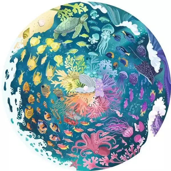 Ocean "Circle of Colors" 500 Piece Round Jigsaw Puzzle Ravensburger