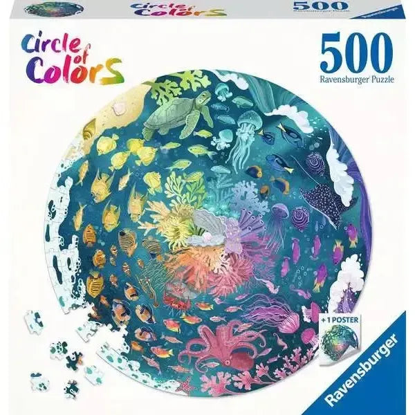 Ocean "Circle of Colors" 500 Piece Round Jigsaw Puzzle Ravensburger