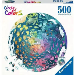 Ocean "Circle of Colors" 500 Piece Round Jigsaw Puzzle Ravensburger