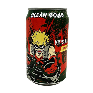 Ocean Bomb My Hero Academia Katsuki Bakugo Sparkling Red Grape Flavor (330ml)(Taiwan) (ONLINE ORDER ONLY)