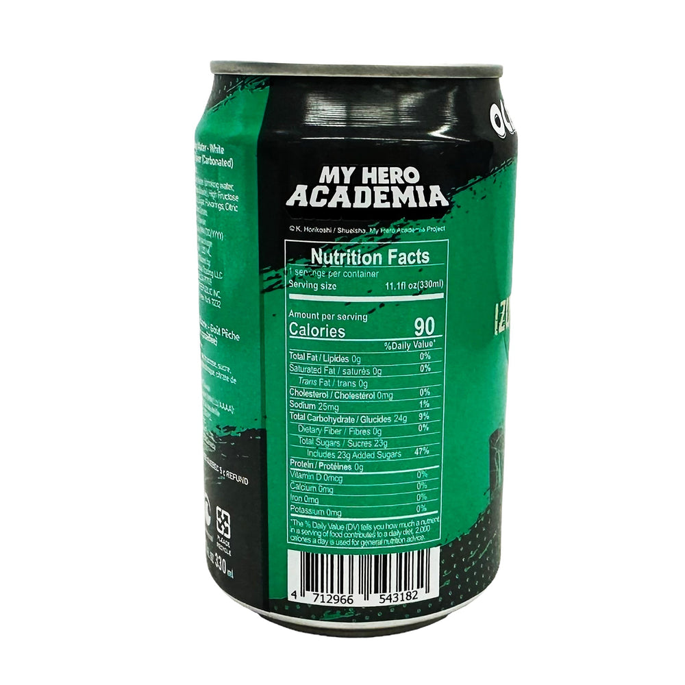 Ocean Bomb My Hero Academia Izuku Midoriya Sparkling White Peach Flavor (330ml)(Taiwan) (ONLINE ORDER ONLY)