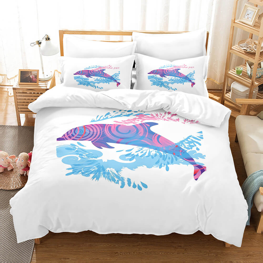 Ocean Dolphin Bedding Set Quilt Cover Without Filler (Online Order Only)