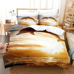Ocean Dolphin Bedding Set Quilt Cover Without Filler (Online Order Only)