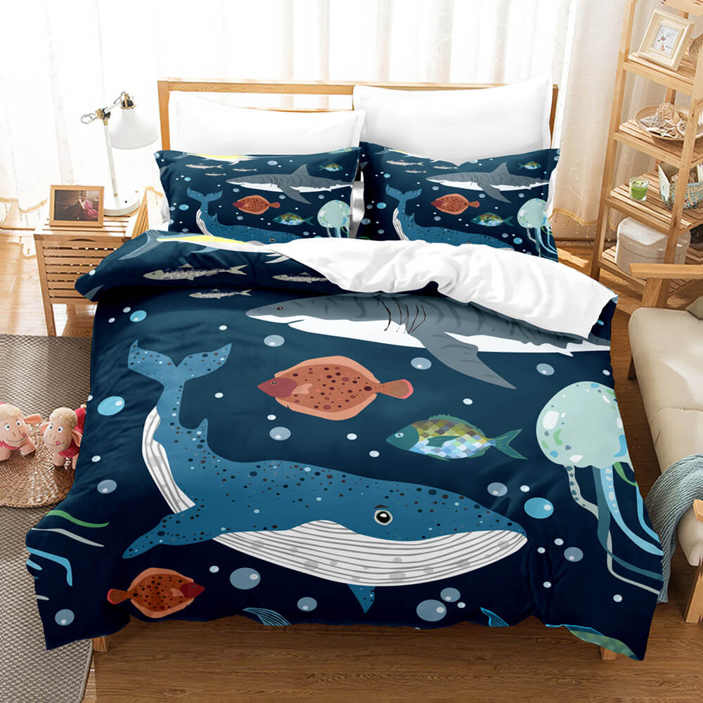 Ocean Dolphin Bedding Set Quilt Cover Without Filler (Online Order Only)