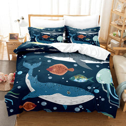 Ocean Dolphin Bedding Set Quilt Cover Without Filler (Online Order Only)