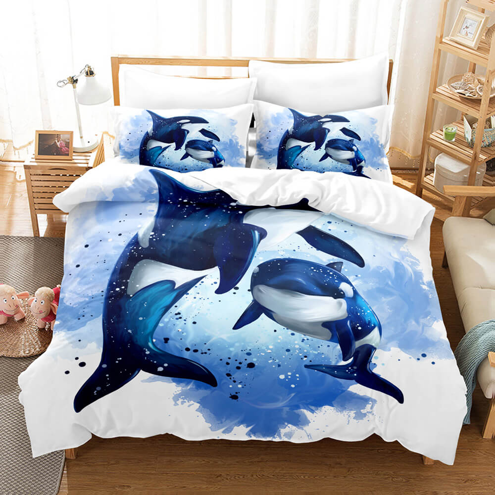 Ocean Dolphin Bedding Set Quilt Cover Without Filler (Online Order Only)