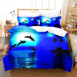 Ocean Dolphin Bedding Set Quilt Cover Without Filler (Online Order Only)