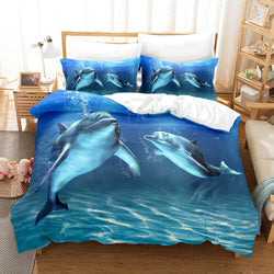 Ocean Dolphin Bedding Set Quilt Cover Without Filler (Online Order Only)