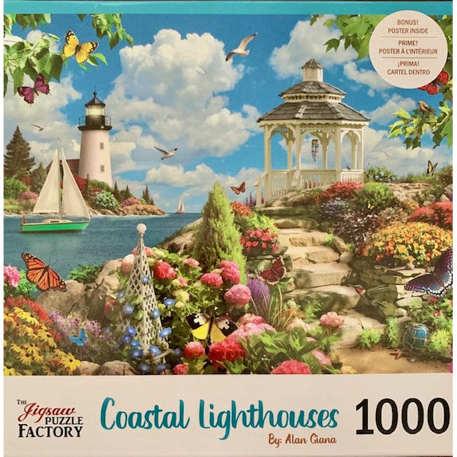 Oceanside Park Costal Lighthouses 1000 Piece Jigsaw Puzzle Leap Year (ONLINE ORDER ONLY)