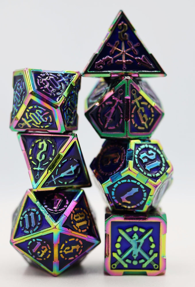 Crossed Swords: Oceanus Treasure Sword - Metal RPG Dice Set (ONLINE ORDER ONLY)