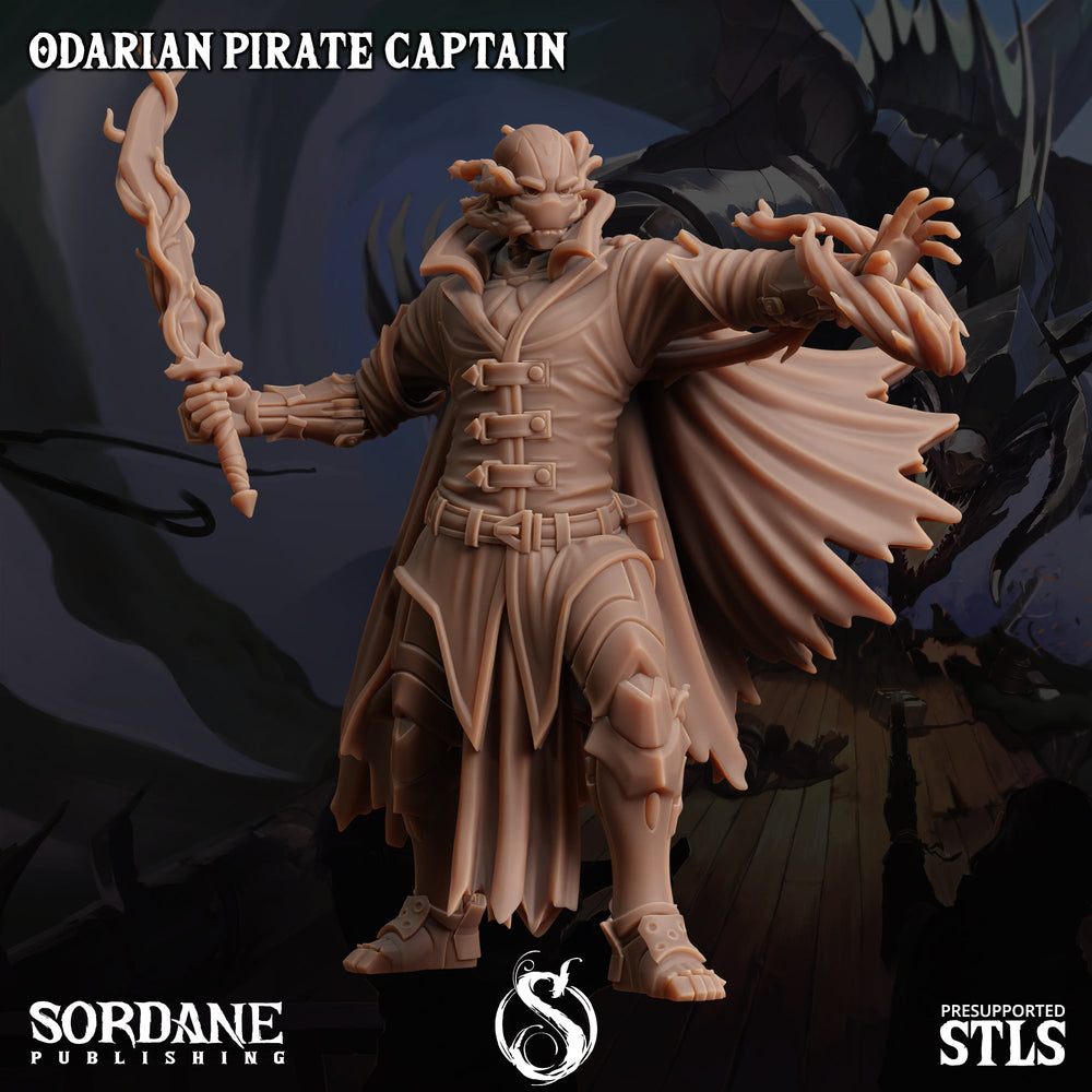 3D Printed Sordane Publishing Arcane Minis Odarian Pirate Captain Swindler's Luck Part Two 28 32mm D&D (Online Only)