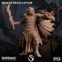 3D Printed Sordane Publishing Arcane Minis Odarian Pirate Captain Swindler's Luck Part Two 28 32mm D&D (Online Only)
