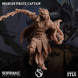 3D Printed Sordane Publishing Arcane Minis Odarian Pirate Captain Swindler's Luck Part Two 28 32mm D&D (Online Only)