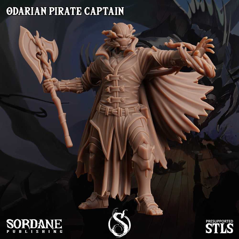 3D Printed Sordane Publishing Arcane Minis Odarian Pirate Captain Swindler's Luck Part Two 28 32mm D&D (Online Only)