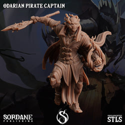 3D Printed Sordane Publishing Arcane Minis Odarian Pirate Captain Swindler's Luck Part Two 28 32mm D&D (Online Only)