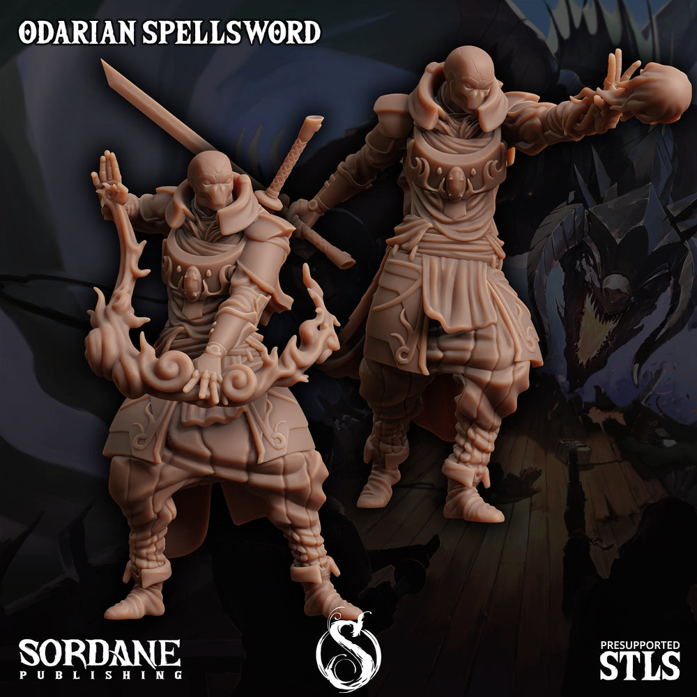 3D Printed Sordane Publishing Odarian Spellsword 28 32mm D&D (Online Only)