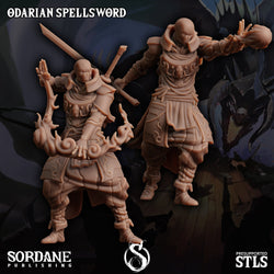 3D Printed Sordane Publishing Odarian Spellsword 28 32mm D&D (Online Only)