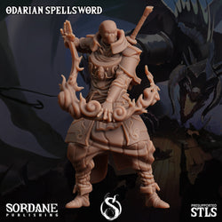 3D Printed Sordane Publishing Odarian Spellsword 28 32mm D&D (Online Only)
