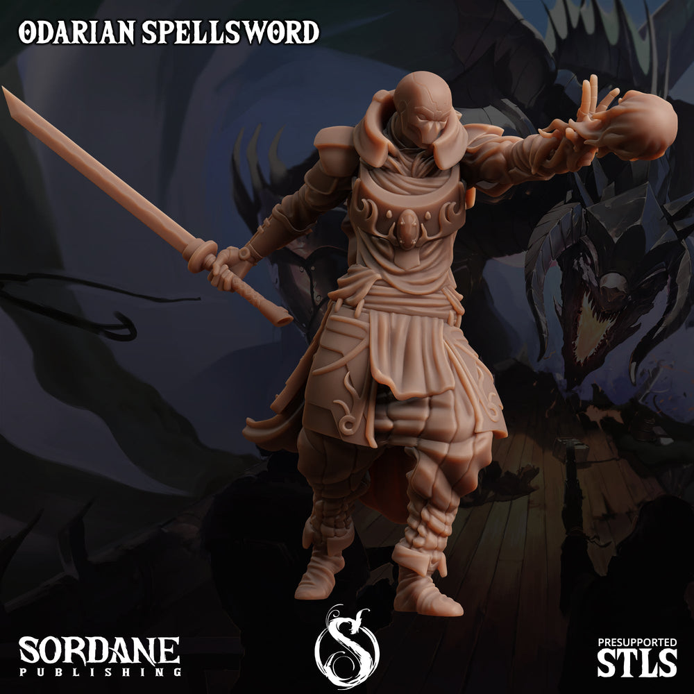 3D Printed Sordane Publishing Odarian Spellsword 28 32mm D&D (Online Only)