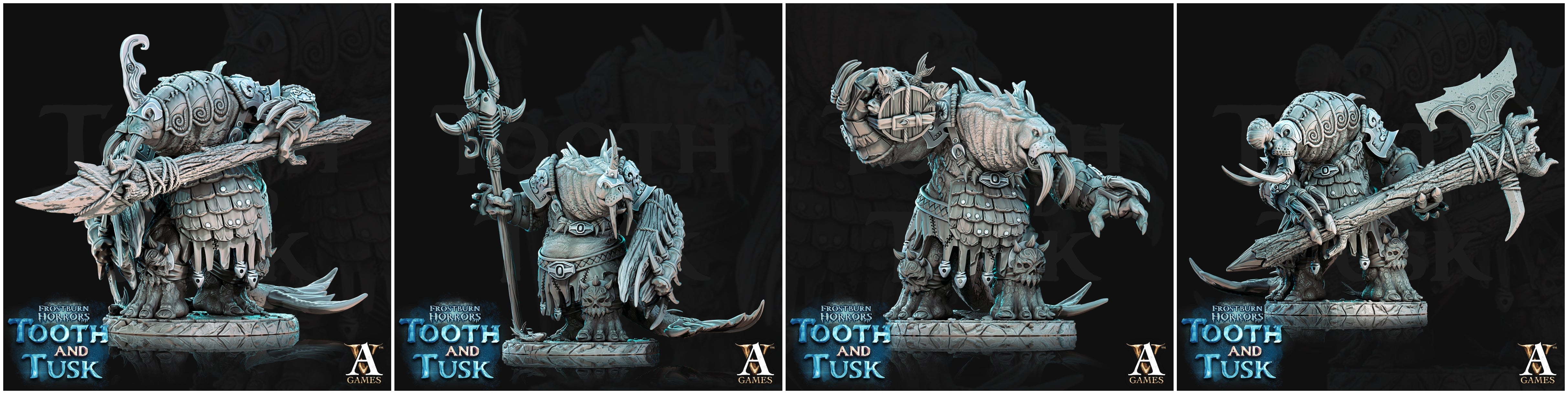 3D Printed Archvillain Games Frostburn Horrors Tooth and Tusk - Odoben 28mm 32mm D&D (Online Only)