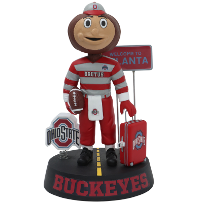 Ohio State Buckeyes Football Brutus Buckeye Welcome to Atlanta Bobblehead (Presale) (ONLINE ORDER ONLY)