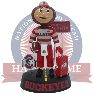 Ohio State Buckeyes Football Brutus Buckeye Welcome to Atlanta Bobblehead (Presale) (ONLINE ORDER ONLY)
