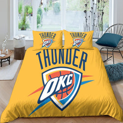 Oklahoma City Thunder Bedding Set Duvet Cover Without Filler (Online Order Only)
