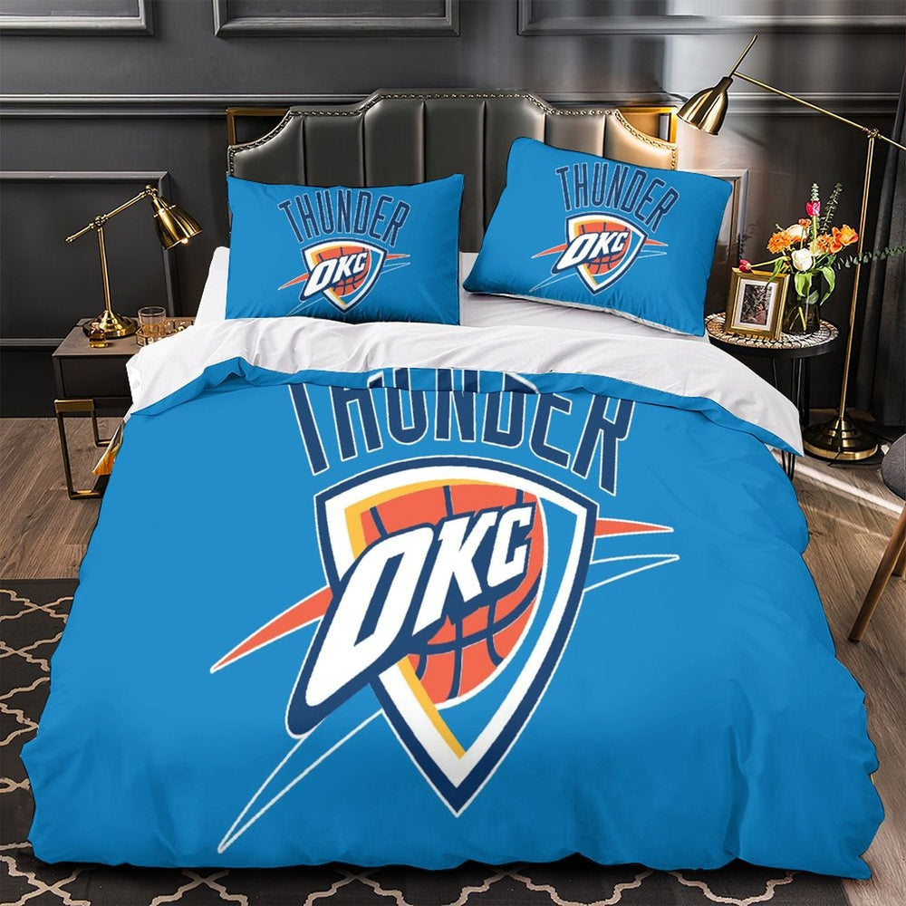 Oklahoma City Thunder Bedding Set Duvet Cover Without Filler (Online Order Only)
