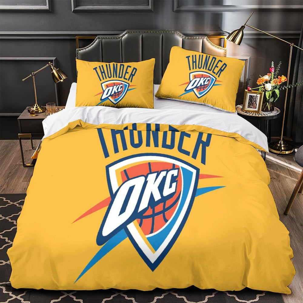 Oklahoma City Thunder Bedding Set Duvet Cover Without Filler (Online Order Only)