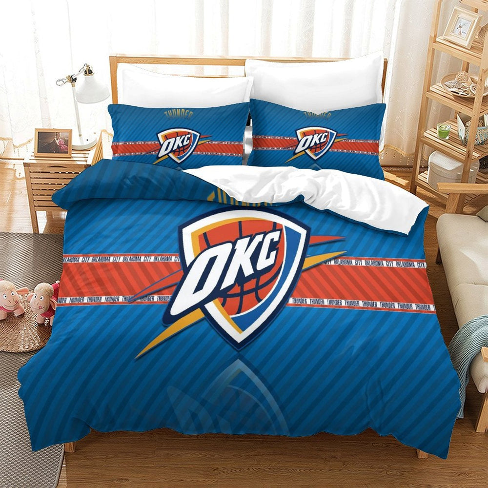 Oklahoma City Thunder Bedding Set Duvet Cover Without Filler (Online Order Only)