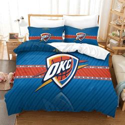 Oklahoma City Thunder Bedding Set Duvet Cover Without Filler (Online Order Only)