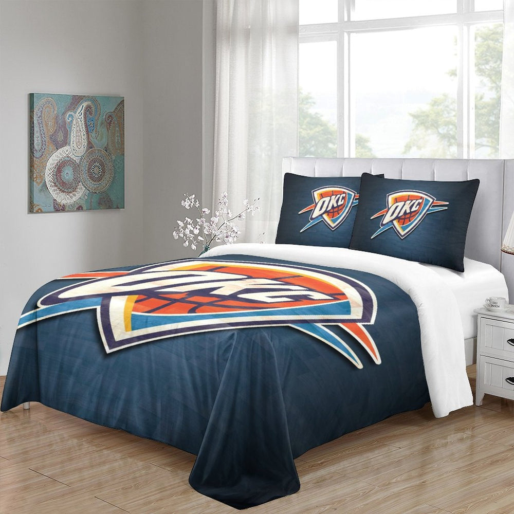 Oklahoma City Thunder Bedding Set Duvet Cover Without Filler (Online Order Only)