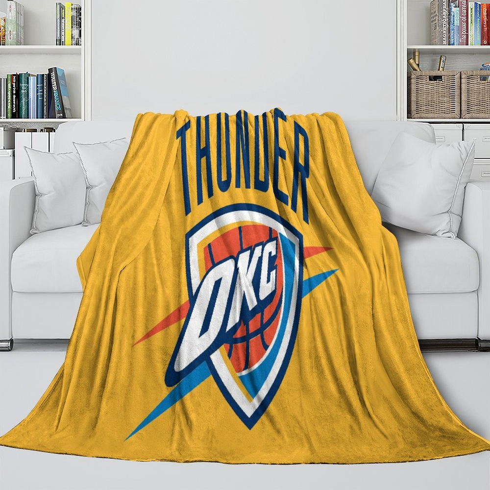 Oklahoma City Thunder Blanket Flannel Fleece Throw Room Decoration (Online Order Only)