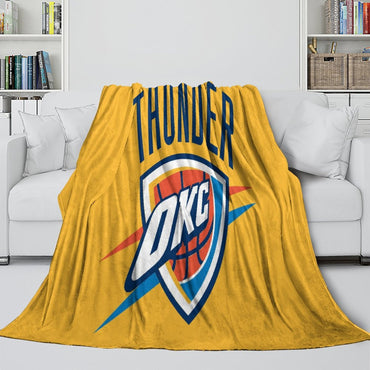 Oklahoma City Thunder Blanket Flannel Fleece Throw Room Decoration (Online Order Only)