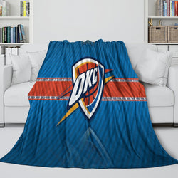Oklahoma City Thunder Blanket Flannel Fleece Throw Room Decoration (Online Order Only)