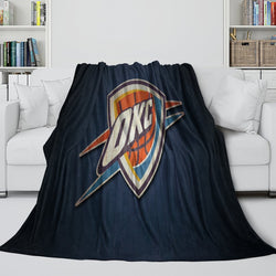 Oklahoma City Thunder Blanket Flannel Fleece Throw Room Decoration (Online Order Only)