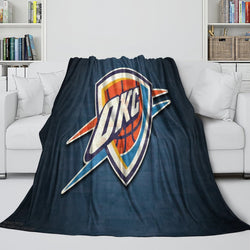 Oklahoma City Thunder Blanket Flannel Fleece Throw Room Decoration (Online Order Only)