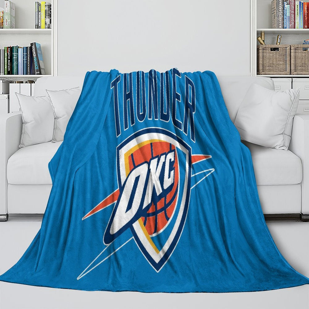 Oklahoma City Thunder Blanket Flannel Fleece Throw Room Decoration (Online Order Only)