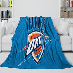 Oklahoma City Thunder Blanket Flannel Fleece Throw Room Decoration (Online Order Only)