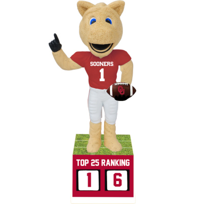 Oklahoma Sooners Football Top 25 Ranking Tracker Bobbleheads (Presale) (ONLINE ORDER ONLY)