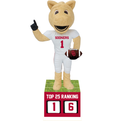 Oklahoma Sooners Football Top 25 Ranking Tracker Bobbleheads (Presale) (ONLINE ORDER ONLY)