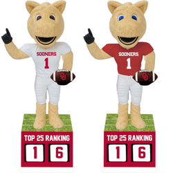 Oklahoma Sooners Football Top 25 Ranking Tracker Bobbleheads (Presale) (ONLINE ORDER ONLY)