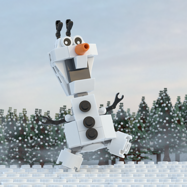 Funny Snowman Building Set made using LEGO parts (Online Order Only)