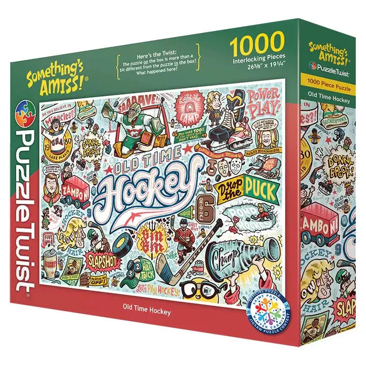 Old Time Hockey "Something's Amiss!" 1000 Piece Jigsaw Puzzle PuzzleTwist (ONLINE ORDER ONLY)